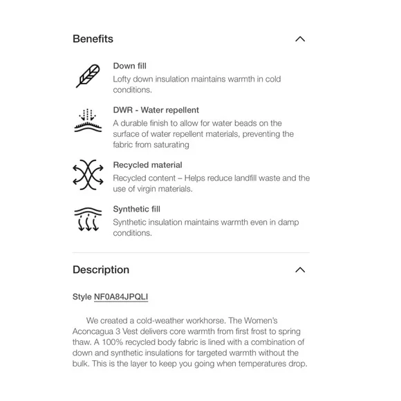 The North Face Women’s Aconcagua 3 Vest
Color: White Dune - Picture 3 of 16